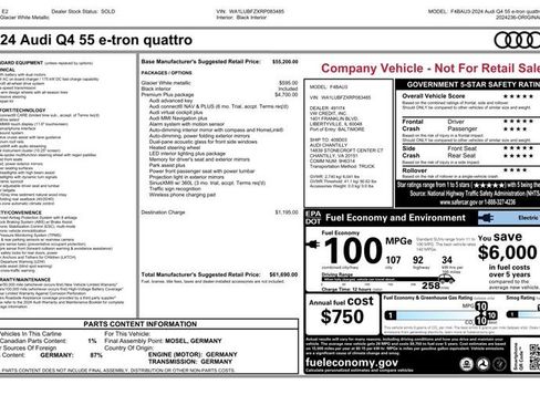 Used 2024 Audi Q4 e-tron Premium Plus w/ Premium Plus image 2