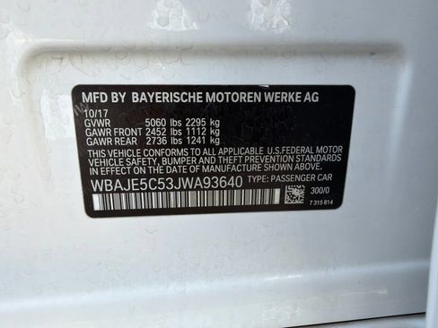 Used 2018 BMW 540i RWD image 40