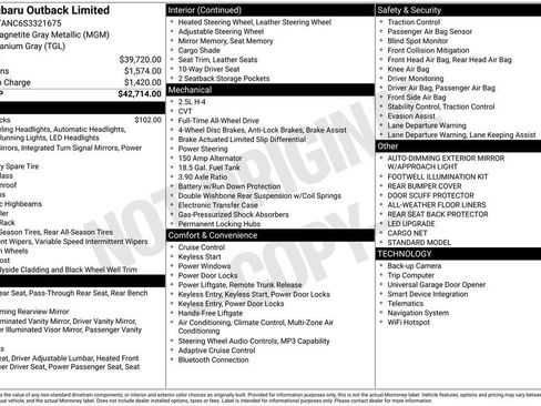 New 2025 Subaru Outback Limited image 4