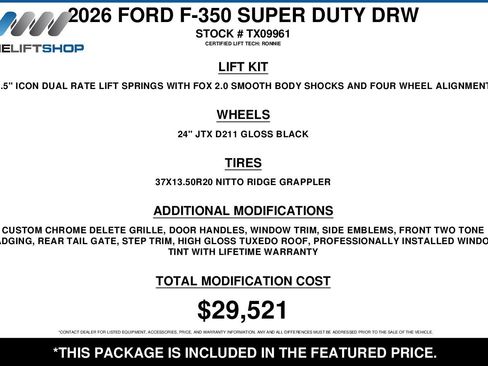 Used 2026 Ford F350 Platinum w/ FX4 Off-Road Package AWD/4WD image 2