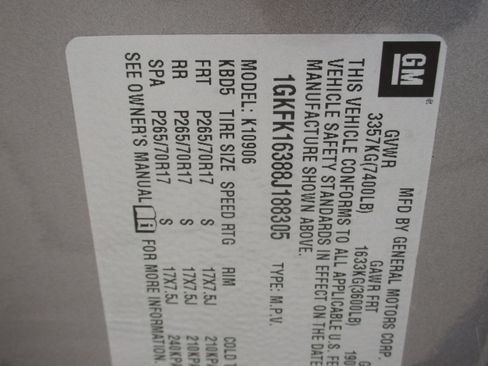 Used 2008 GMC Yukon XL SLT w/ SLT Preferred Equipment Group image 17