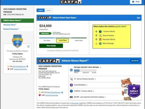 Used 2022 Subaru Crosstrek 2.0i Premium image 12