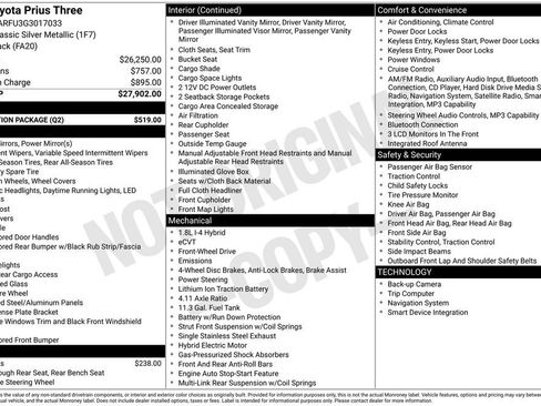 Used 2016 Toyota Prius Three w/ Protection Package FWD image 6