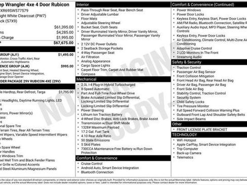 Certified 2025 Jeep Wrangler Unlimited Rubicon 4xe w/ Safety Group image 23