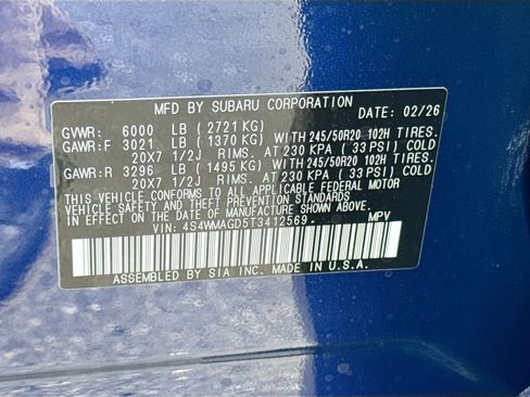 New 2026 Subaru Ascent Limited image 38