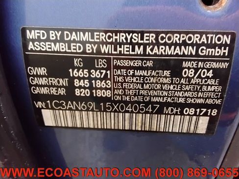 Used 2005 Chrysler Crossfire Limited image 15