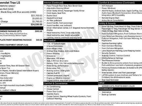 New 2026 Chevrolet Trax LS w/ LS Convenience Package FWD image 2