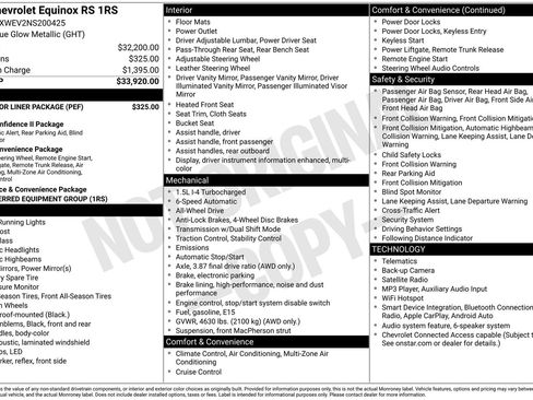 Used 2022 Chevrolet Equinox RS w/ LPO, Floor Liner Package AWD/4WD image 29