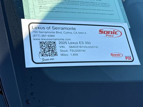 Certified 2025 Lexus ES 350 w/ Premium Package image 20