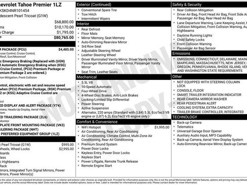 Used 2022 Chevrolet Tahoe Premier w/ Premium Package image 36