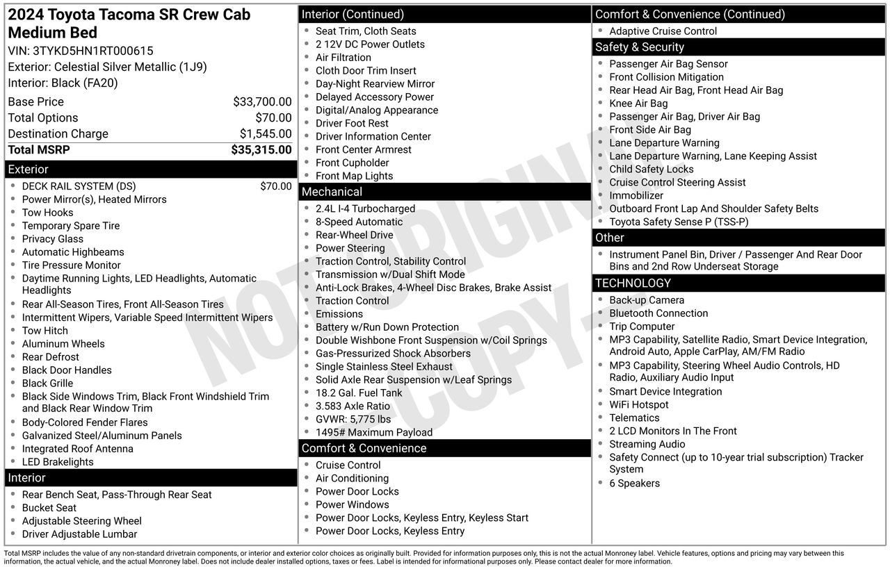 Used 2024 Toyota Tacoma SR RWD image 5