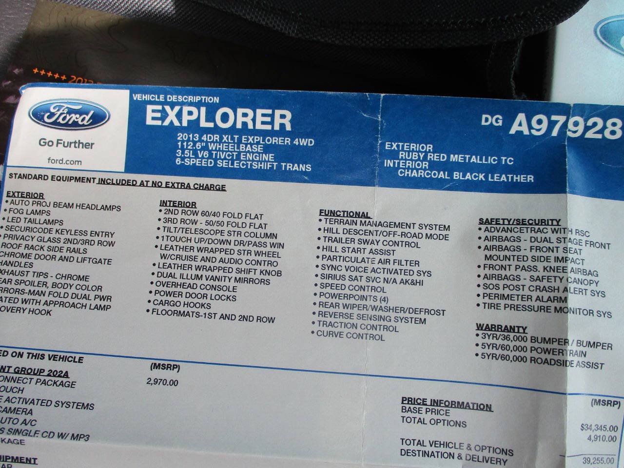 Used 2013 Ford Explorer XLT AWD/4WD image 34
