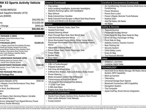 Used 2020 BMW X3 xDrive30i w/ M Sport Package 2 image 5