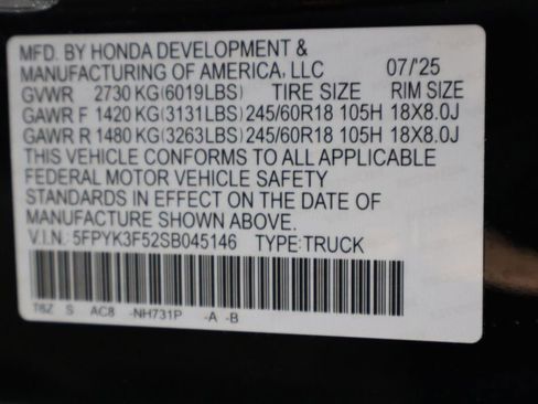 Used 2025 Honda Ridgeline RTL image 39