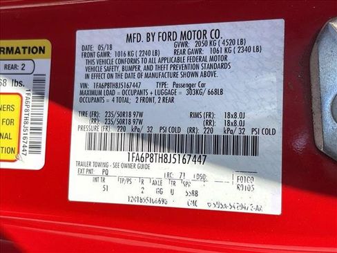Used 2018 Ford Mustang Premium w/ Equipment Group 201A RWD image 27