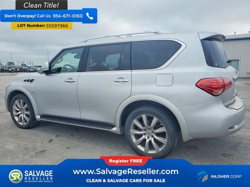 Used 2014 INFINITI QX80 4WD w/ Deluxe Touring Package image 3