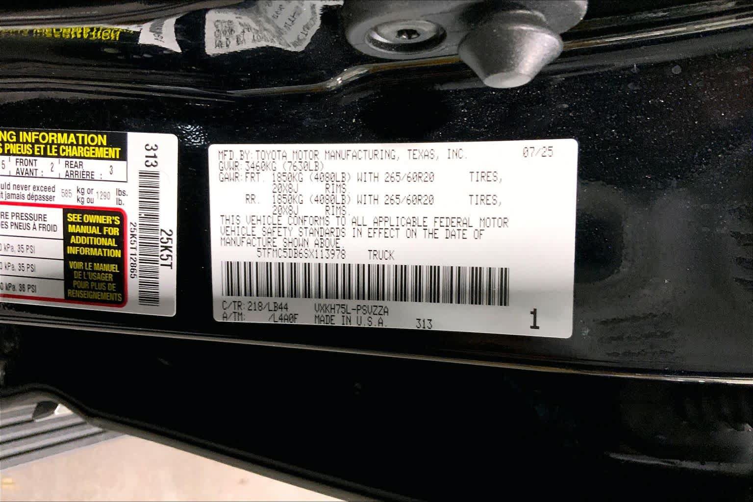 Used 2025 Toyota Tundra 1794 Edition AWD/4WD image 37