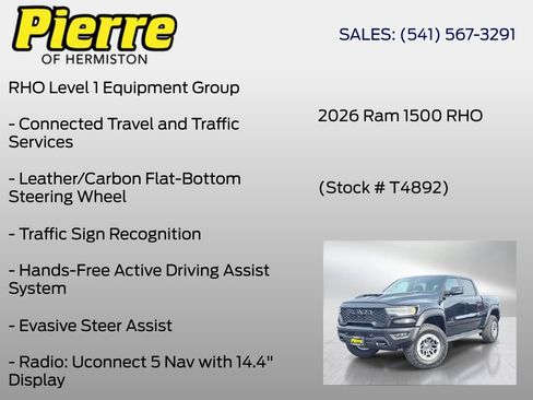 New 2026 RAM 1500 RHO w/ RHO Level 1 Equipment Group AWD/4WD image 30