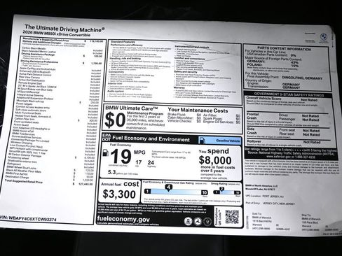 New 2026 BMW M850i xDrive Convertible w/ M Carbon Exterior Package image 45