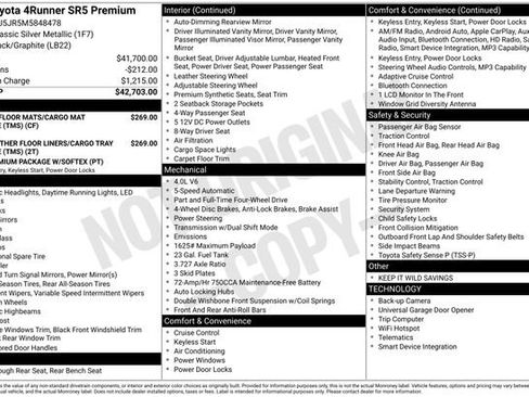Certified 2021 Toyota 4Runner SR5 Premium AWD/4WD image 35
