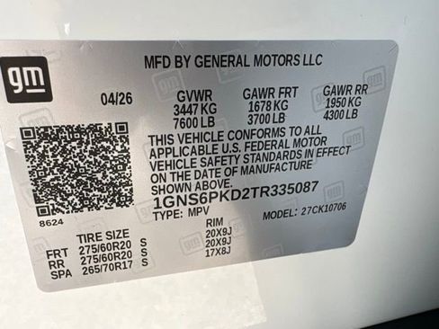 New 2026 Chevrolet Tahoe Z71 AWD/4WD image 17