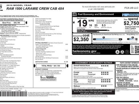 Used 2016 RAM 1500 Laramie w/ Convenience Group image 32