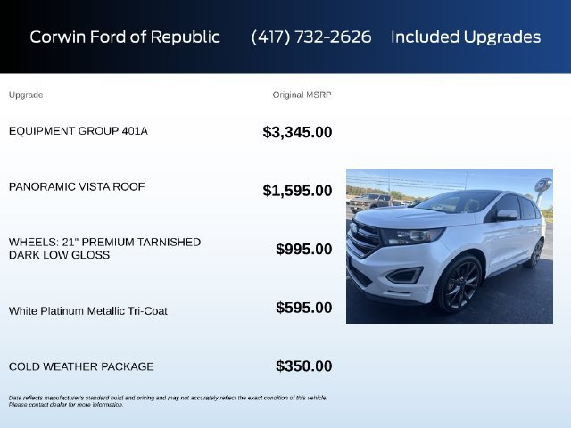 Used 2017 Ford Edge Sport w/ Equipment Group 401A AWD/4WD image 5