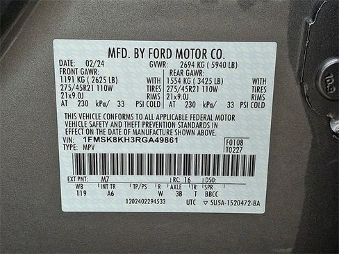 Certified 2024 Ford Explorer ST-Line w/ Class IV Trailer Tow Package image 27