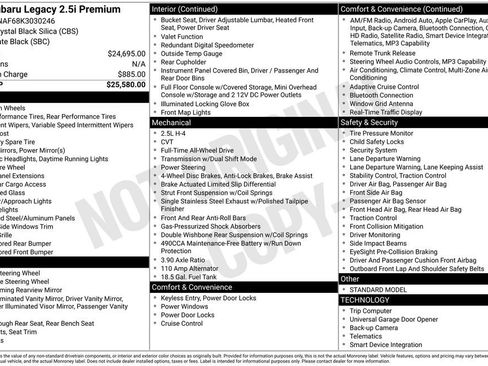 Used 2019 Subaru Legacy 2.5i Premium image 40