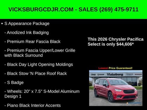 New 2026 Chrysler Pacifica Select w/ S Appearance Package image 11