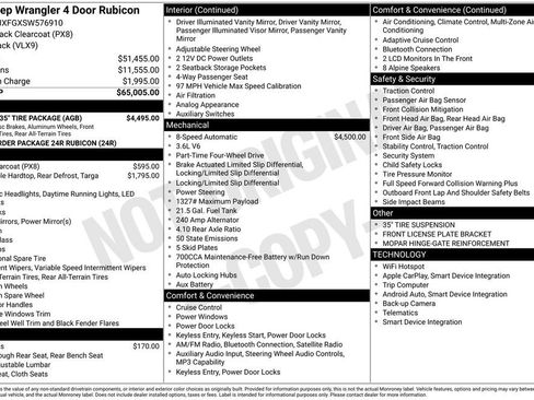 Certified 2025 Jeep Wrangler Unlimited Rubicon w/ XTREMEE 35" Tire Package image 40