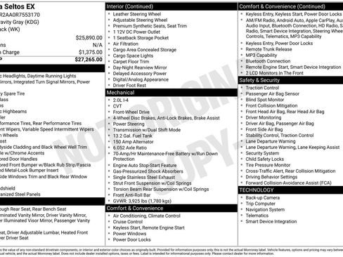 Used 2024 Kia Seltos EX FWD image 10