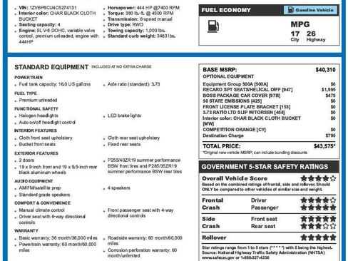 Used 2012 Ford Mustang Boss 302 w/ Boss 302 Accessory Pkg image 5