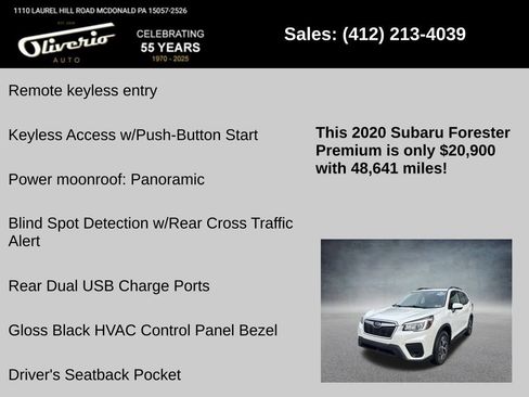 Used 2020 Subaru Forester Premium w/ Popular Package #1 image 10