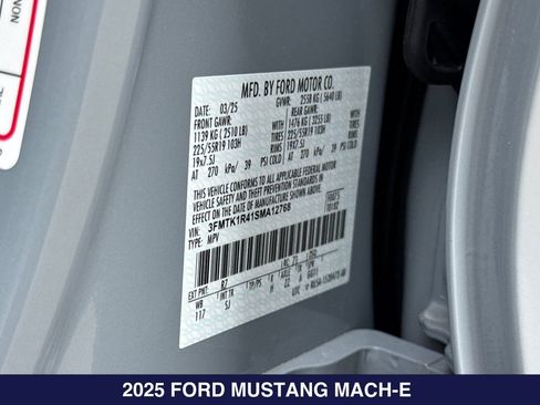 Certified 2025 Ford Mustang Mach-E Select w/ Comfort Package Lite RWD image 31