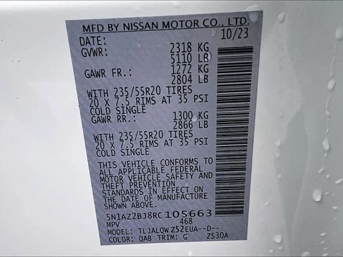 Used 2024 Nissan Murano SV w/ SV Midnight Edition Package image 33