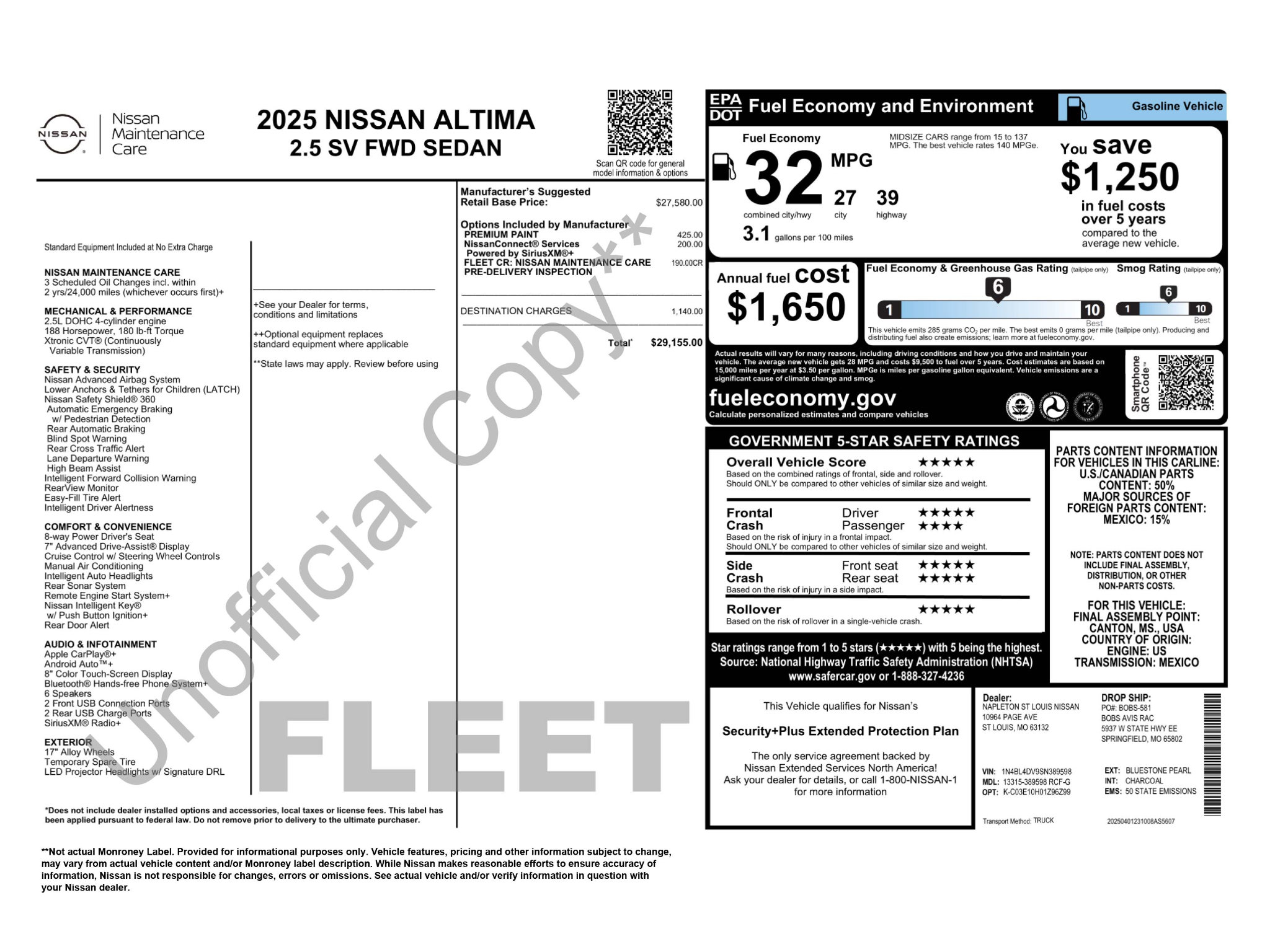 Used 2025 Nissan Altima 2.5 SV FWD image 2