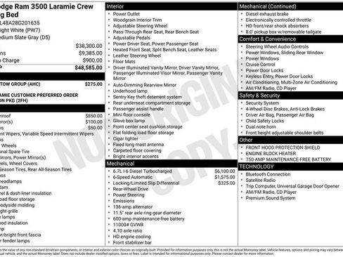 Used 2008 Dodge Ram 3500 Truck Laramie w/ Trailer Tow Group image 6