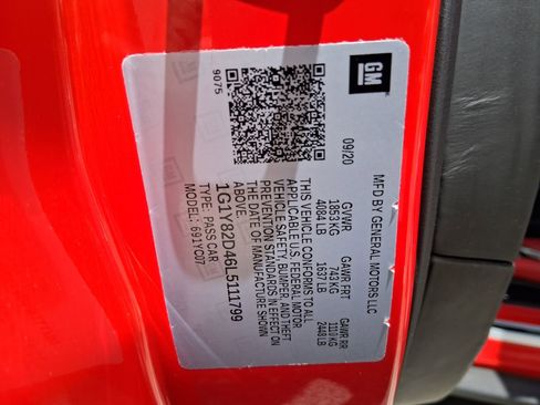 Used 2020 Chevrolet Corvette Stingray Premium Cpe w/ 3LT Preferred Equipment Group RWD image 16