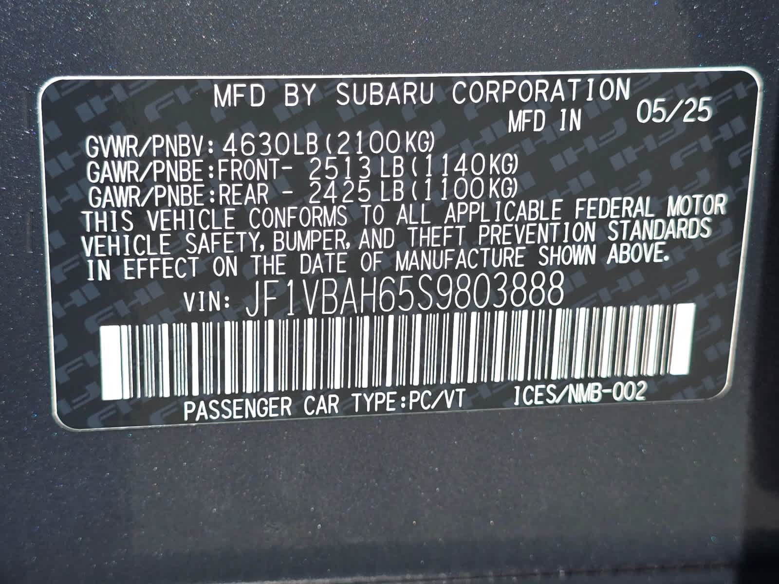 Certified 2025 Subaru WRX Premium AWD/4WD image 16