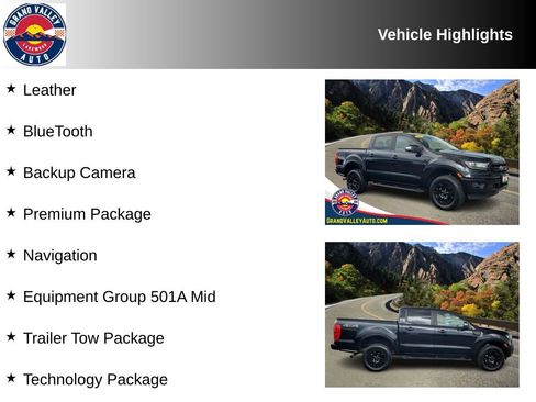 Used 2019 Ford Ranger Lariat w/ Black Appearance Package image 2