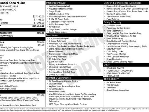 Used 2022 Hyundai Kona N Line w/ Cargo Package image 1