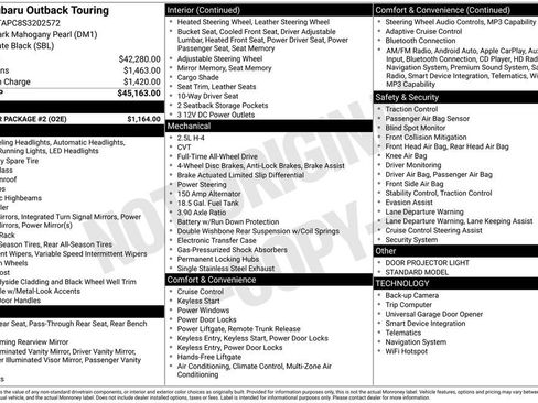 Used 2025 Subaru Outback Touring w/ Popular Package #2 AWD/4WD image 19