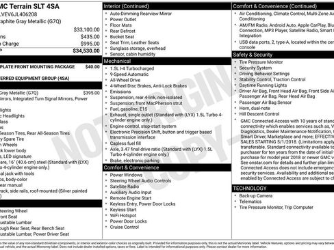 Used 2018 GMC Terrain SLT image 1