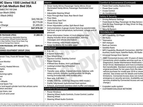 Used 2019 GMC Sierra 1500 SLE w/ SLE Value Package AWD/4WD image 2