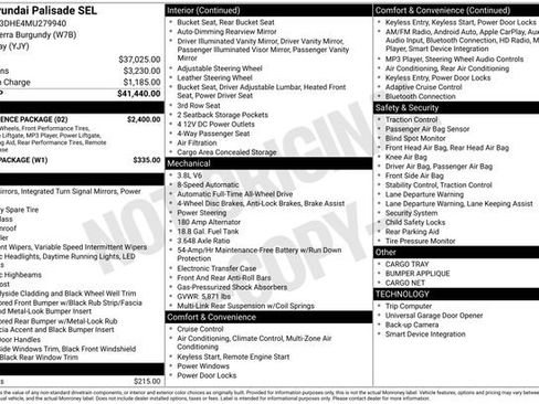 Certified 2021 Hyundai Palisade SEL w/ Convenience Package AWD/4WD image 32