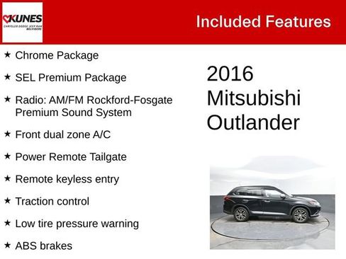 Used 2016 Mitsubishi Outlander SEL image 2