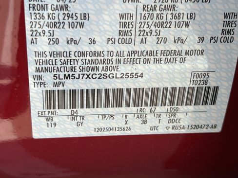 New 2025 Lincoln Aviator Reserve w/ Equipment Group 201A image 33