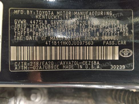 Used 2018 Toyota Camry SE w/ Moonroof Package image 33