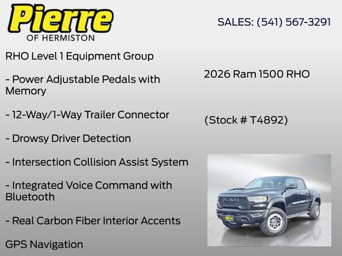 New 2026 RAM 1500 RHO w/ RHO Level 1 Equipment Group AWD/4WD image 36